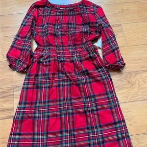 Old Navy Red and Green Plaid Dress
